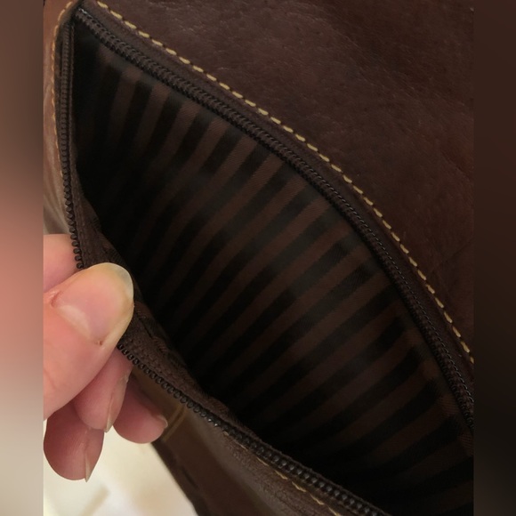 Chocolate brown genuine leather backpack - Picture 5 of 8